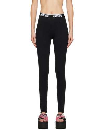 OFF-WHITE Logo-Appliqué Jersey Leggings 'Black