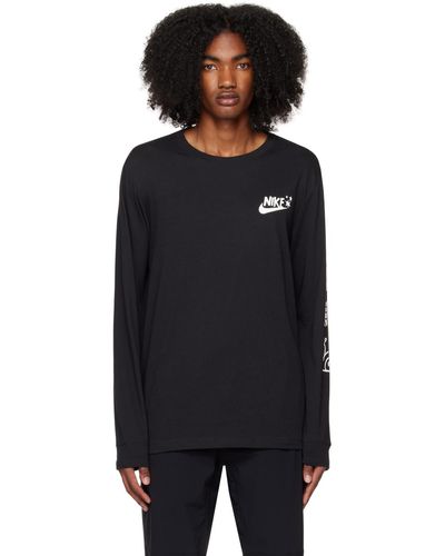 Nike Printed Long Sleeve T-shirt - Black