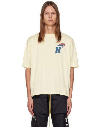 Rhude オフホワイト ロゴプリント Tシャツ - ブラック