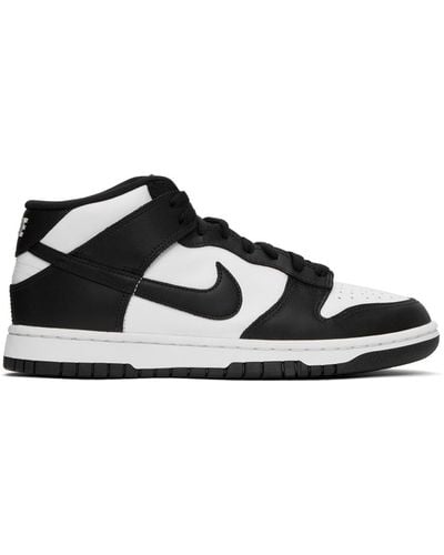 Nike Black & White Dunk Mid Sneakers
