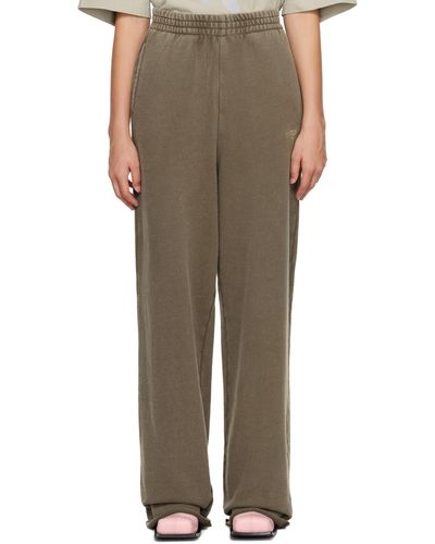 we11done Embroide Lounge Pants - Brown