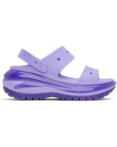 Crocs™ Blue Mega Crush Sandals - Purple