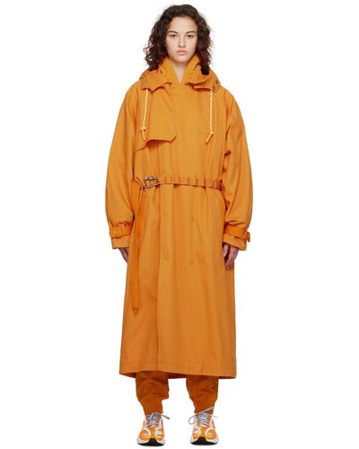 adidas Orange Two-in-one Reversible Trench Coat