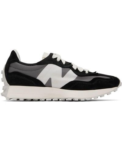 New Balance Black & Gray 327 Sneakers