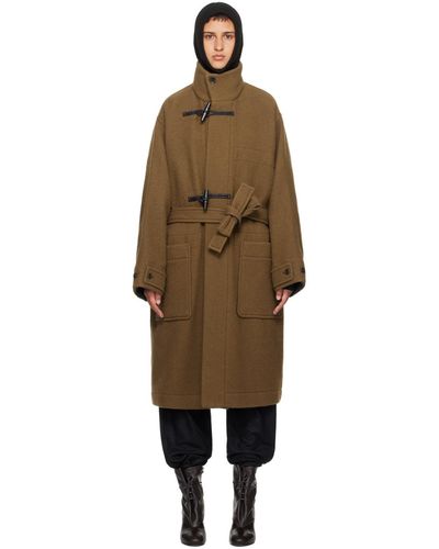 Lemaire Brown toggle Coat - Black