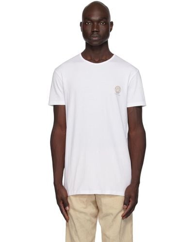Versace ホワイト& メドゥーサ Tシャツ 2枚セット - ブラック
