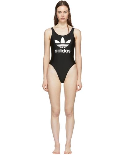 adidas Originals Trefoil One Piece Swimsuit - Black
