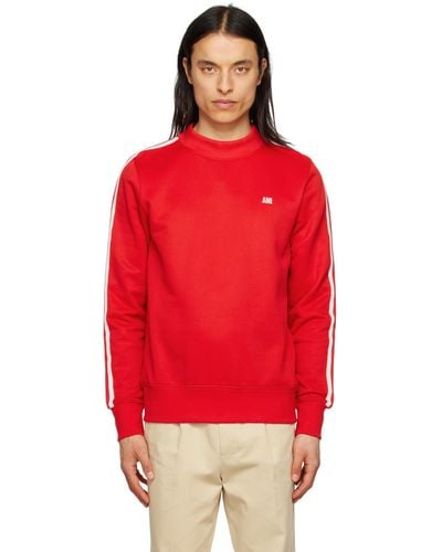 Ami Paris Red Striped Sweatshirt
