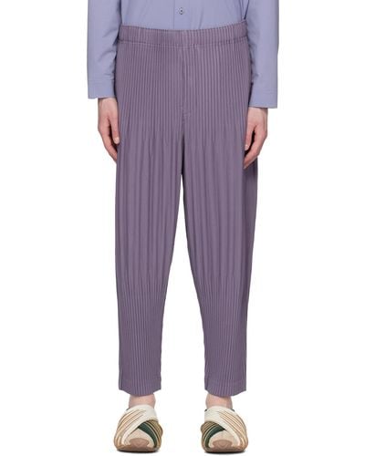 Homme Plissé Issey Miyake Homme Plissé Issey Miyake Purple Monthly Colour February Trousers