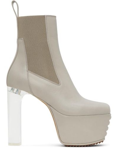 Rick Owens 'grill Beatle' Platform Boots - Grey