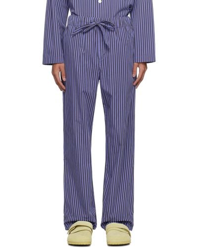 Tekla Drawstring Pyjama Pants - Blue