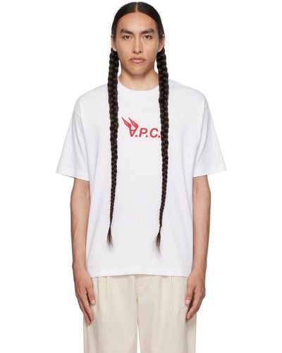 A.P.C. T-shirt hermance blanc - Multicolore