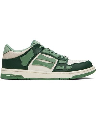 Amiri & Beige Skel Top Low Sneakers - Green