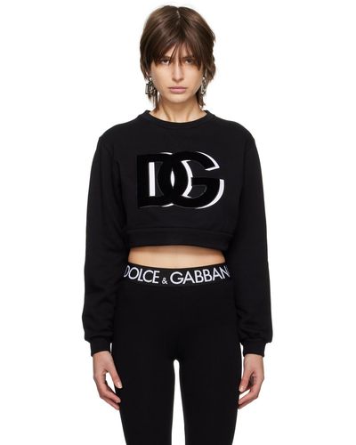 Dolce & Gabbana Dolce&gabbana Black Cropped Sweatshirt