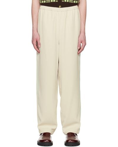 Acne Studios Off-white Drawstring Trousers - Natural