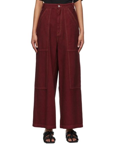 MM6 by Maison Martin Margiela Jean ample - Rouge