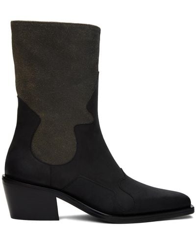 Eckhaus Latta Cowboy Boots - Black