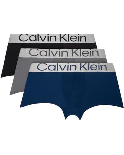 Calvin Klein Three-pack Multicolor Boxers - Blue