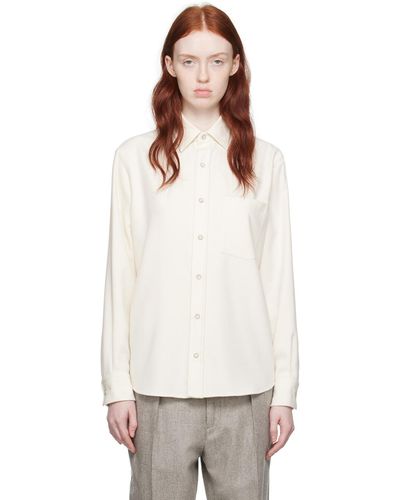 Zegna Off-white Press-stud Shirt - Multicolour