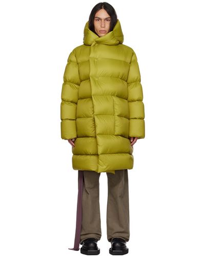 Rick Owens Yellow Hooded Down Coat