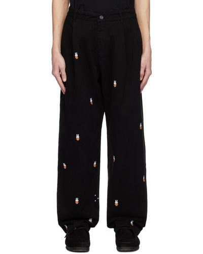 Pop Trading Co. Miffy Embroide Pants - Black