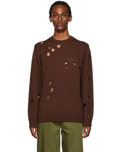 Brown Burberry Knitwear for Men Lyst