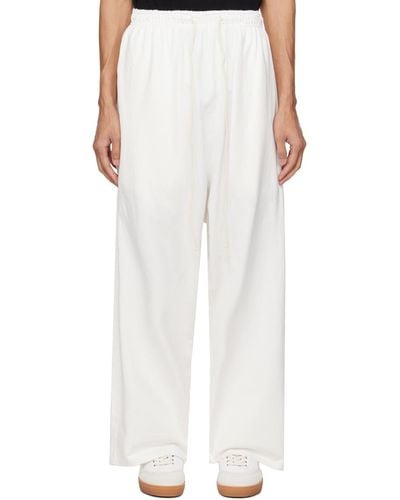 Hed Mayner Embroidered Sweatpants - White