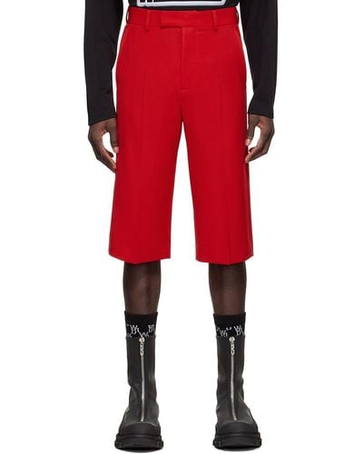 we11done Polyester Shorts - Red