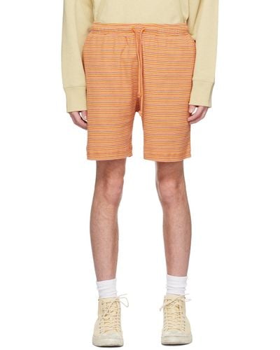 Acne Studios Orange Striped Shorts - Multicolour