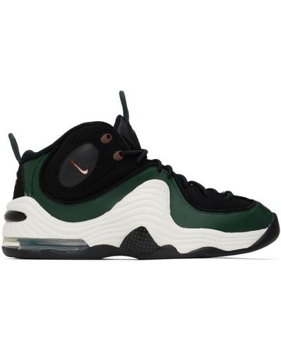 Nike Black & Green Air Penny Ii Sneakers