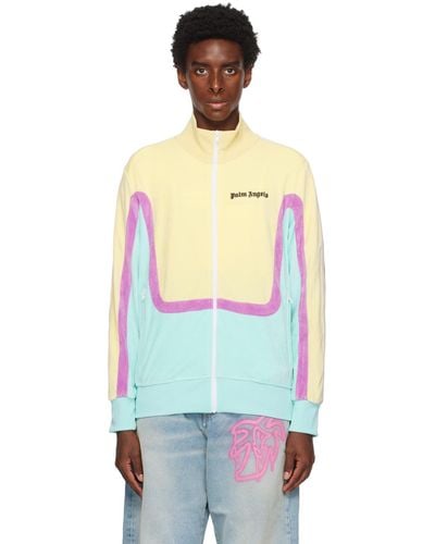 Palm Angels & Blue Colorblock Track Jacket - Yellow