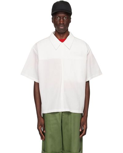 Spencer Badu Chemise blanche à poches à glissière