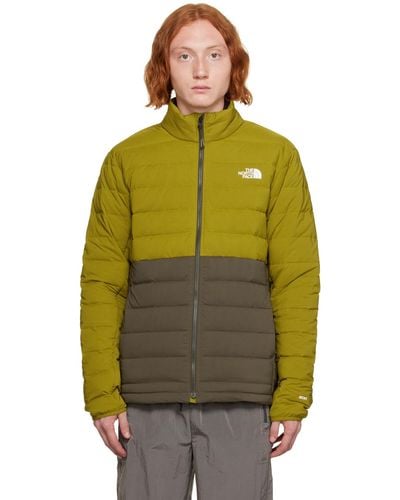 The North Face Green & Gray Belleview Down Jacket - Yellow