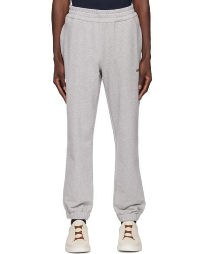 ZEGNA Gray Bonded Sweatpants - Multicolor