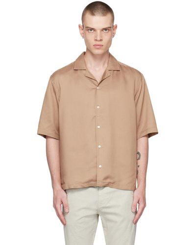 BOSS Beige Regular-fit Shirt - Multicolour