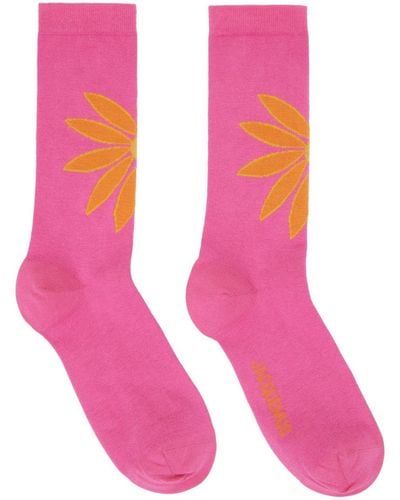 Jacquemus Pink 'les Chaussettes Aqua' Socks