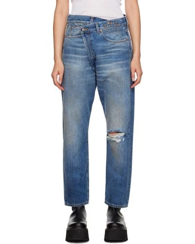 R13 Crossover Jeans - Blue