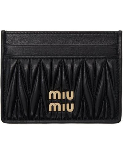 Miu Miu Leather Card Holder - Black