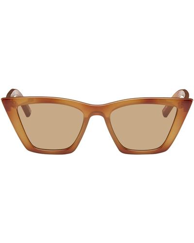 Le Specs Tortoiseshell Velodrome Sunglasses - Black