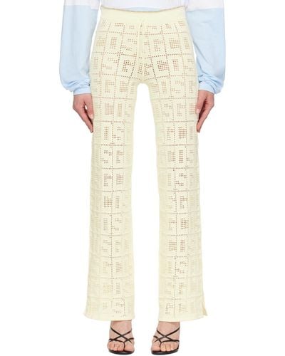 Gcds Off- Monogram Trousers - White