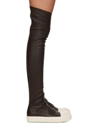 Rick Owens 20mm Classic Bumper Leather Boots - Black