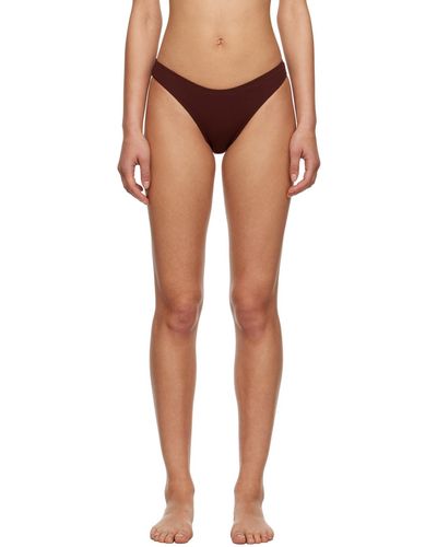 Eres Culotte de bikini coulisses brune - Noir