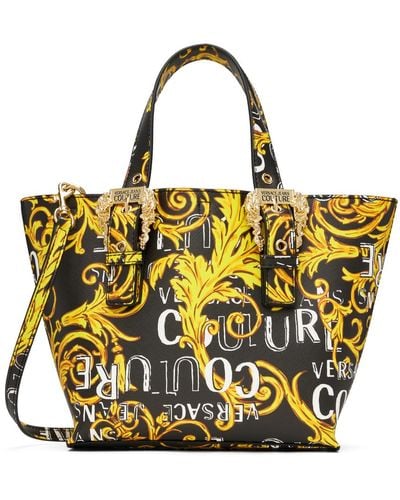 Versace Black & Gold Couture I Tote - Yellow
