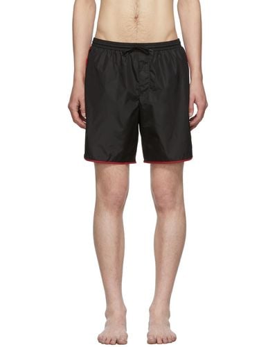 Gucci GG-pattern Drawstring-waistband Swim Shorts - Black