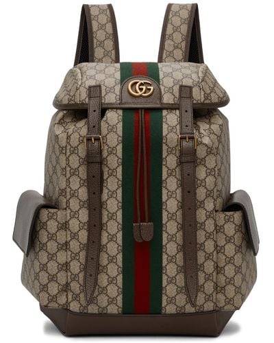 Gucci Brown Medium gg Ophidia Backpack - Multicolor