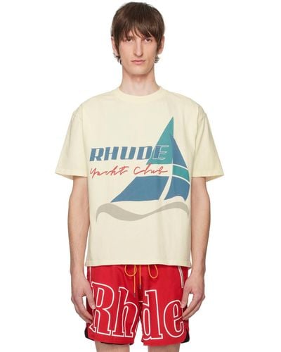 Rhude Off-white 'yacht Club' T-shirt - Red