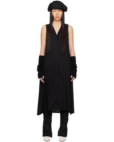 Y's Yohji Yamamoto Sleeveless Midi Dress - Black