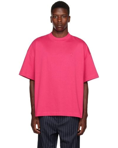 Ami Paris Pink Ami De Cœur T-shirt