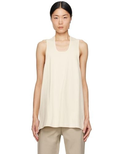 Fear Of God Off-white Scoop Neck Tank Top - Black