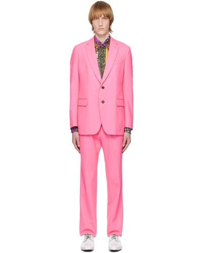 Dries Van Noten Pink Two-button Suit